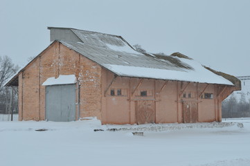 The old elevator is a grain storage facility built before the Second World War, still under the Soviet Union, and now operates and is located at one of the railway stations near Kiev in Ukraine