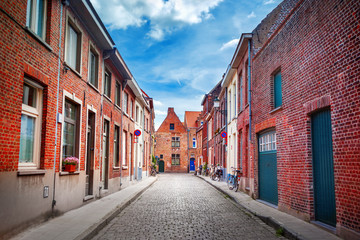 Fototapeta na wymiar Street of Brugge, Belgium