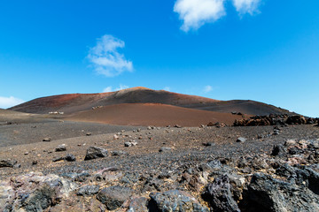 Lanzarote - Feuerberge mit Kamelkarawane im Nationalpark Timanfaya