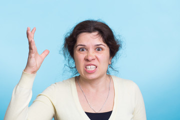 Furious angry woman with rage and frustration