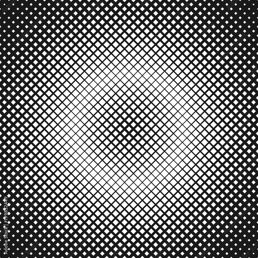 Poster geometric halftone diagonal square pattern background - vector design