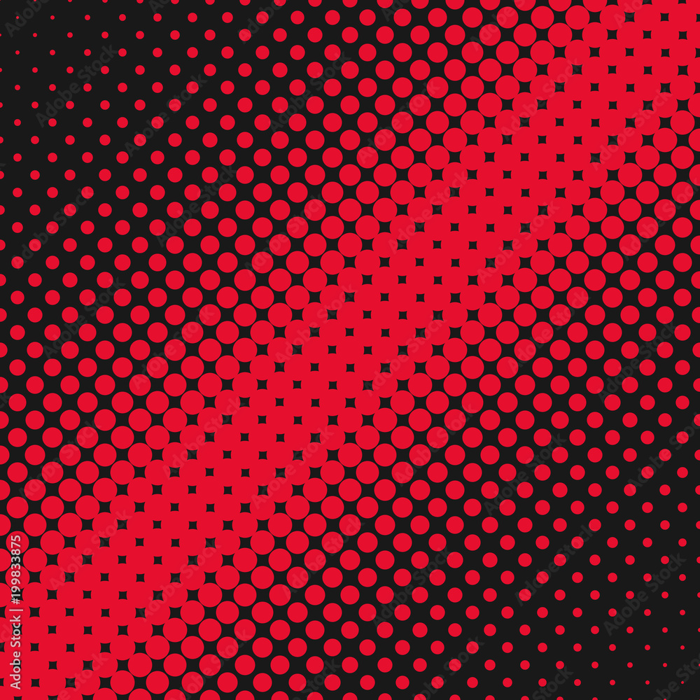 Poster Halftone circle pattern background design - abstract vector graphic design