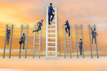 Career progression concept with various ladders