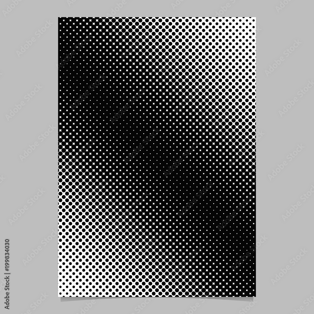 Poster Halftone circle pattern background flyer template - vector design with diagonal dots