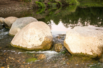 stones on the river