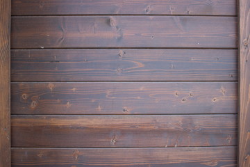 Fototapeta premium Dark Brown wood plank wall texture background 