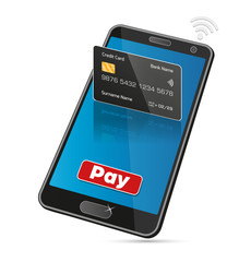 Smartphone pagamento con carta di credito