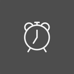 Alarm clock flat vector icon