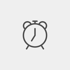 Alarm clock flat vector icon