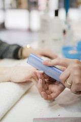 manicure in a beauty salon