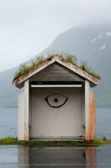 Bus stop in Norway