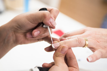 manicure in a beauty salon