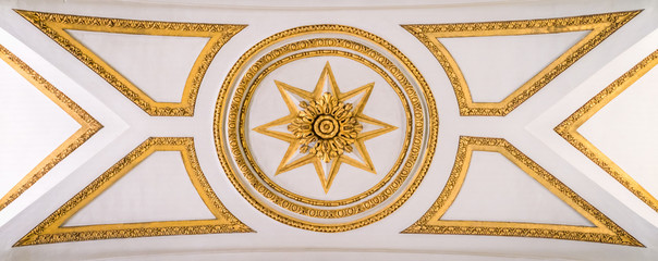 Decoration in the ceiling of the Basilica of Santa Maria Maggiore in Rome, Italy.
