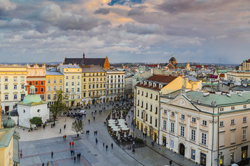 Fototapeta na wymiar View of the market square and Grodzka street