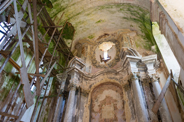 Ruins of the Dominican Church of St. Anthony in Knyazhycy, Belarus