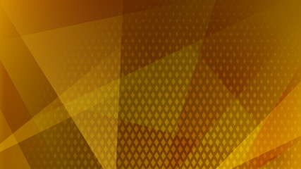 Abstract background of lines, polygons and halftone dots in yellow and orange colors