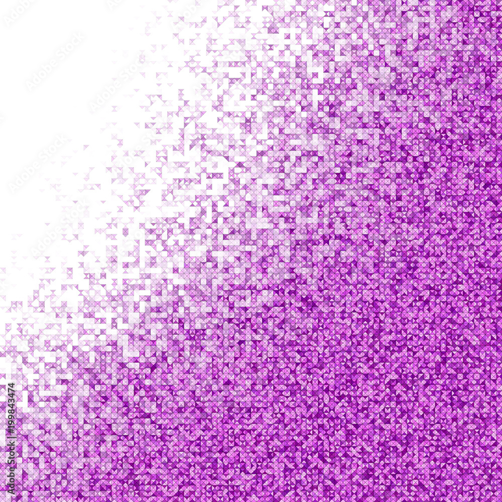 Poster purple color triangle mosaic vector background design