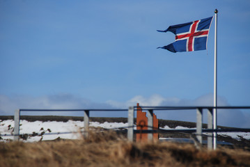 Fototapeta premium flag iceland