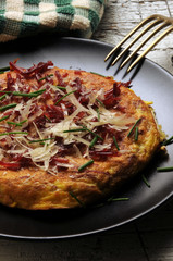 Frittata y bresaola