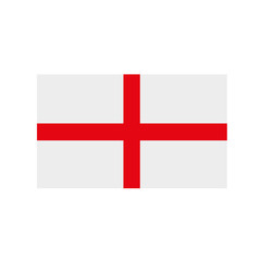Fototapeta premium Flag of england on a white background. Vector illustration.