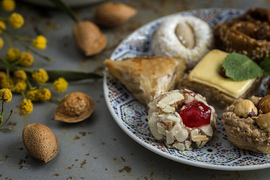 Typical Moroccan sweets. Homemade