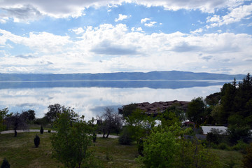 Bay of Bones on Ohrid Lake. Macedonia.