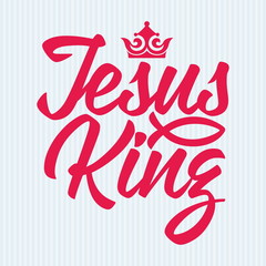 Christian print. Jesus - King