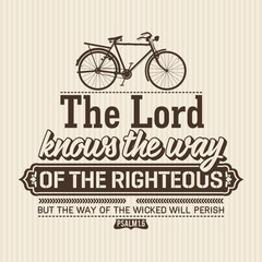 Fototapeta premium Christian print.The Lord knows the way of the righteous