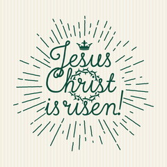 Christian print. Jesus Christ is risen
