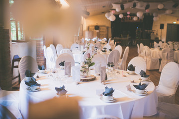 Hochzeitssaal mit Deko