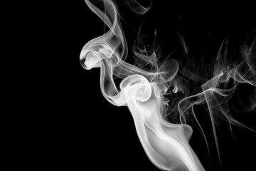 Smoke on black background