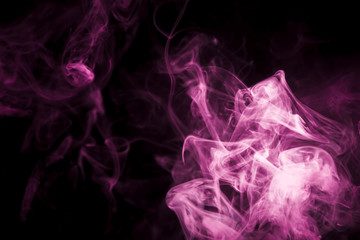 Purple smoke on black background