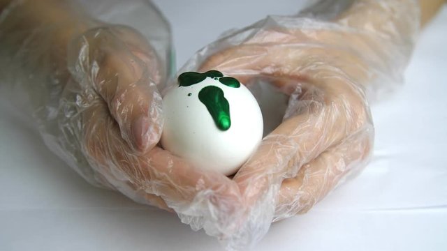 Close-up of egg painting
