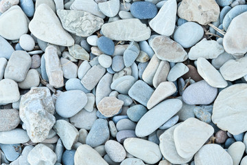 large grey pebble occupies the entire space of the frame, blue tone