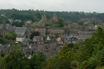 Castle in old french town