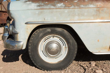 Rusty car ready for restoration