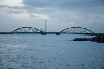Fototapeta na wymiar Aggersundbrücke Limfjord Dänemark