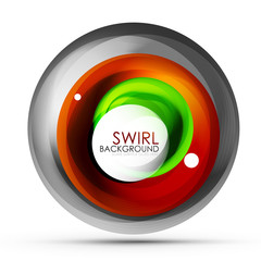 Spiral swirl flowing lines 3d vector abstract digital motion background design. Rotating concept