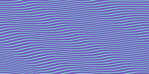 Blue Violet Seamless Hypnotic Waves Background. Stylish Colorful Ripples Texture. Dynamic Modern...