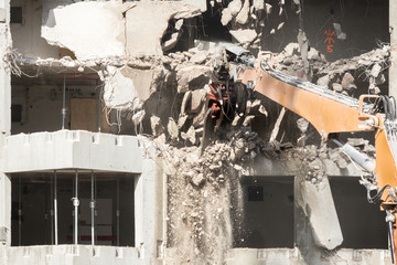 Demolition site of a building