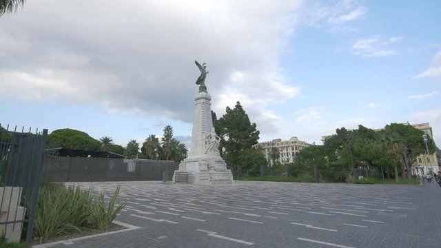 A statue monument in a park