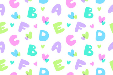 bubble letters pattern