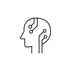 nano human brain icon. Element of nano technology icon. Premium quality graphic design icon. Signs and symbols collection icon for websites, web design, mobile app
