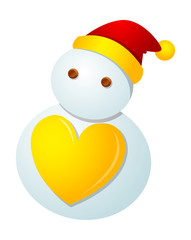 Vector icon snowman 
