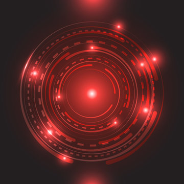 Beautiful Red Glowing Circle Light