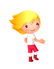 Side view of boy standing