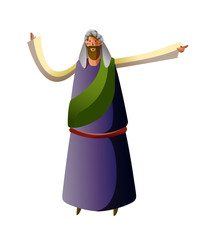 Close-up of man standing in robe