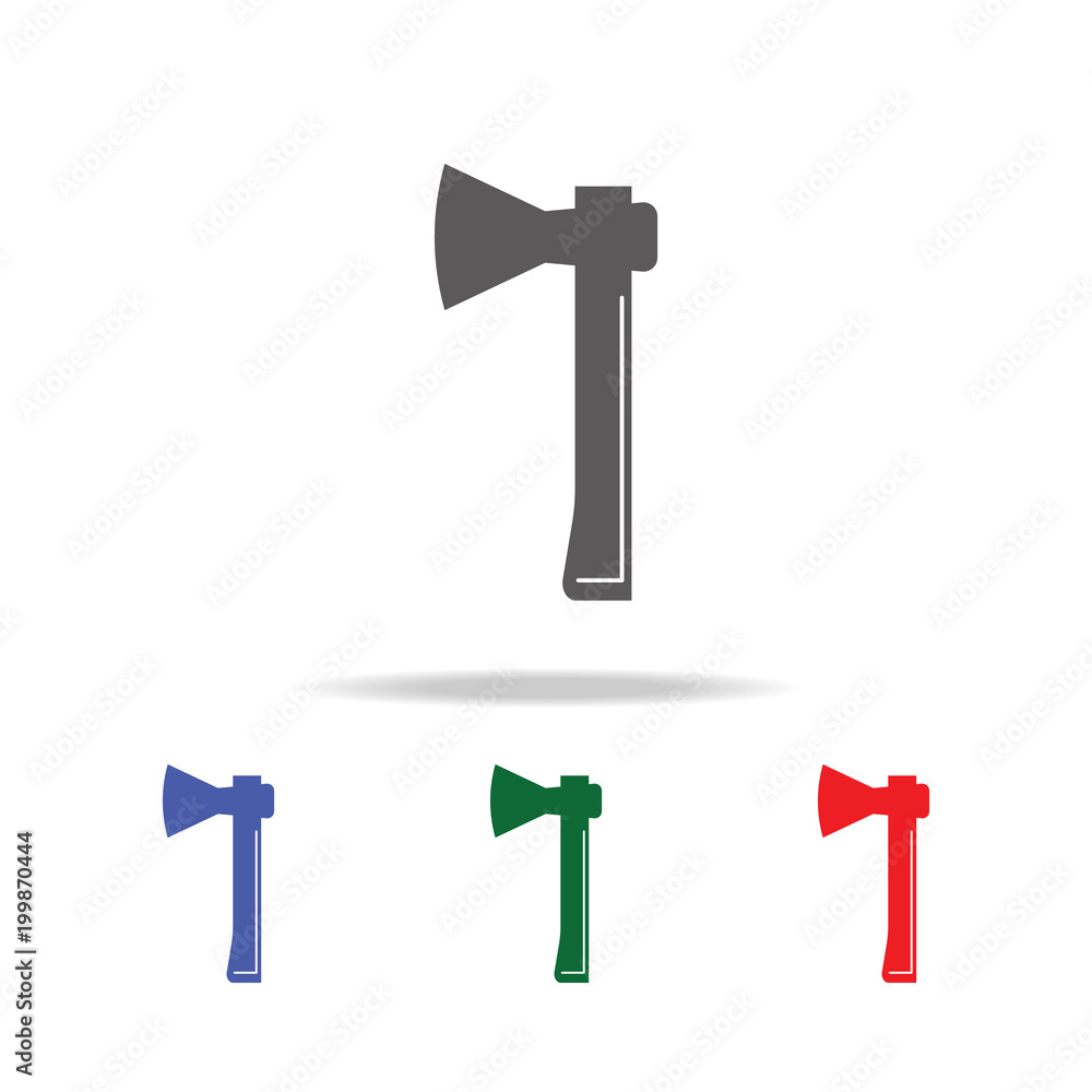 Poster axe icon. elements of construction tools multi colored icons. premium quality graphic design icon. s