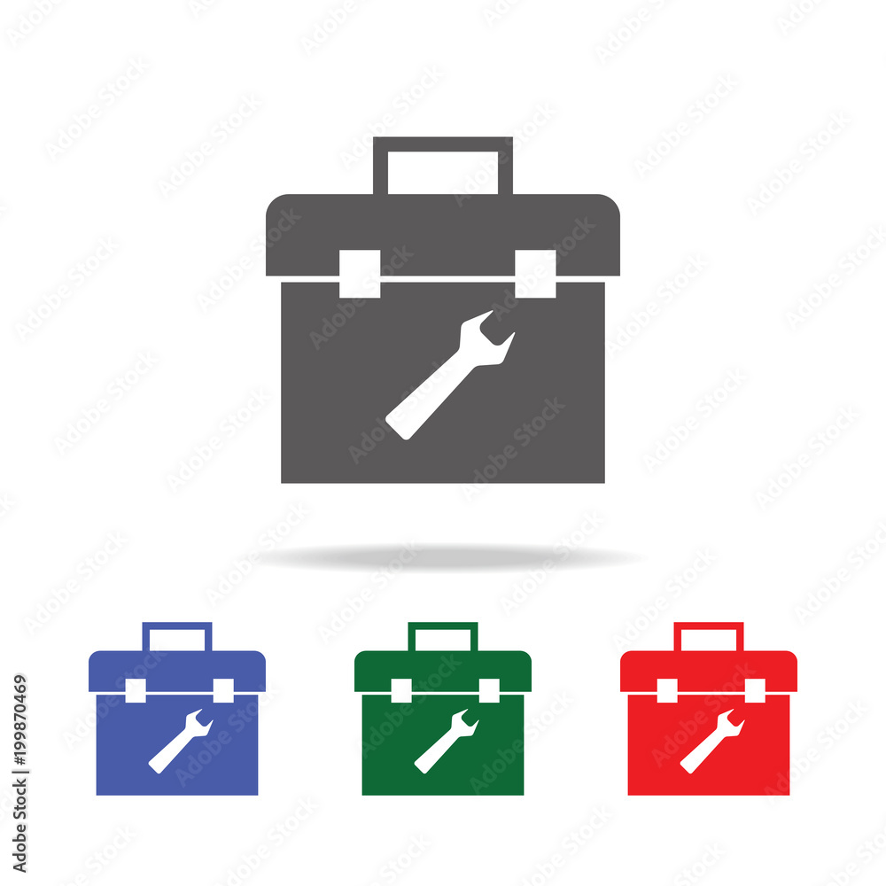 Poster toolbox icon. elements of construction tools multi colored icons. premium quality graphic design ico