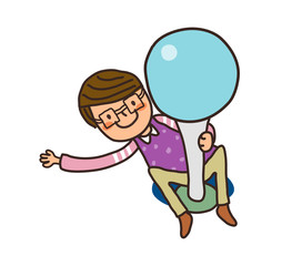 Close-up of boy sitting by pole